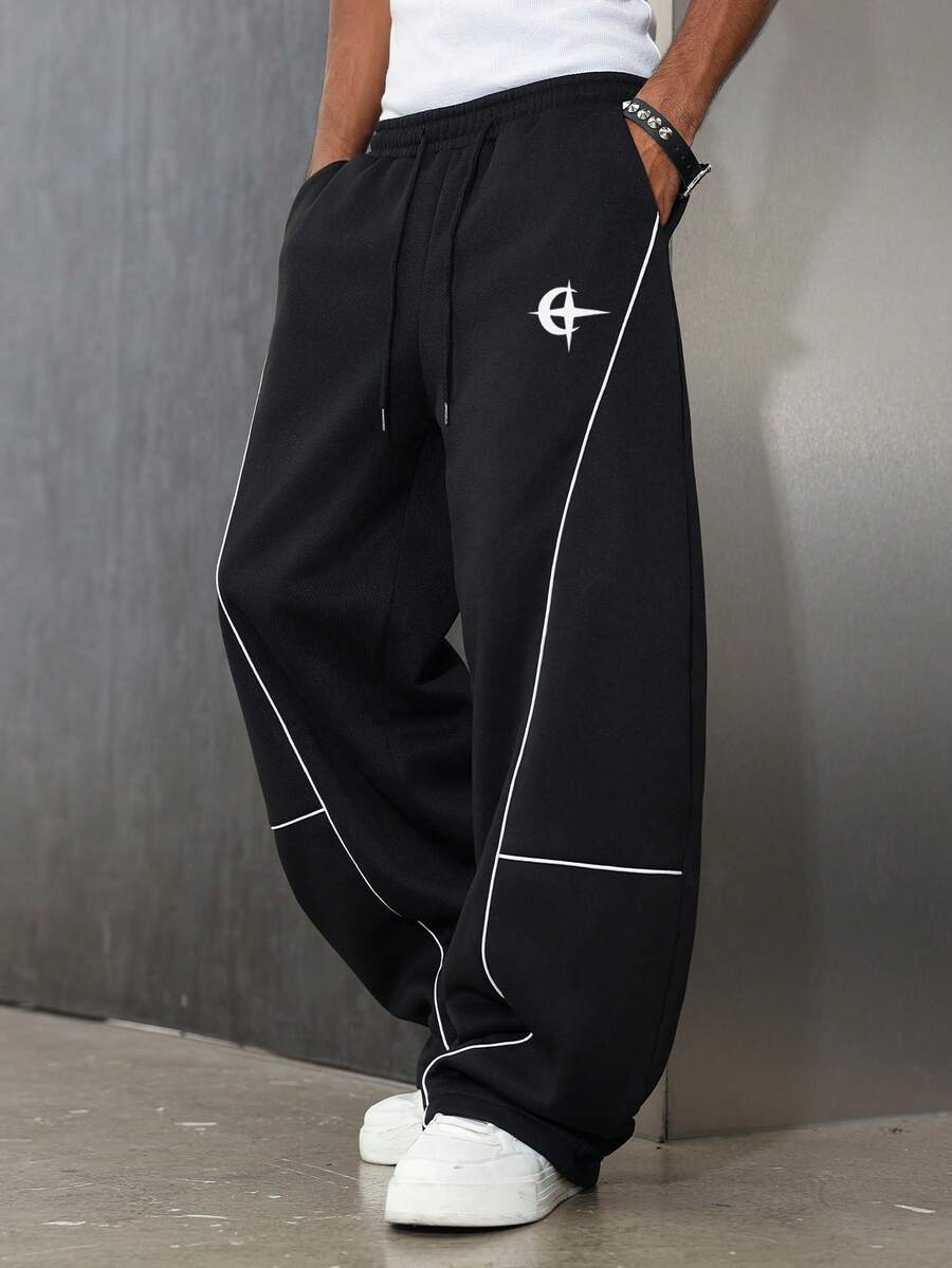Men's Elastic Waist Strap-Divider Casual Sweatpants