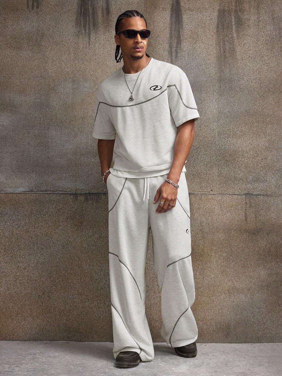 Leopard Patchwork T-Shirt And Pants Set