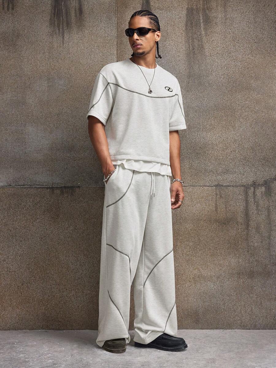 Leopard Patchwork T-Shirt And Pants Set