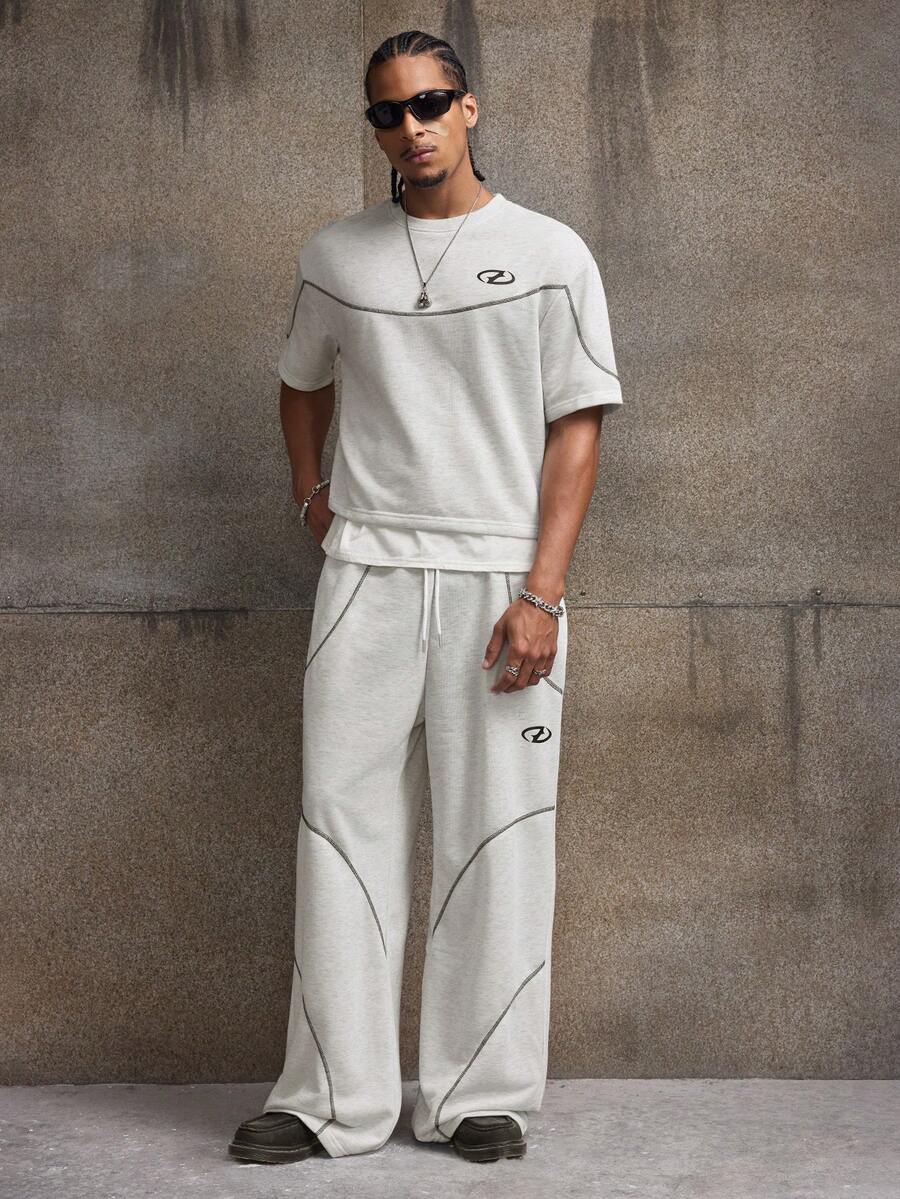 Leopard Patchwork T-Shirt And Pants Set