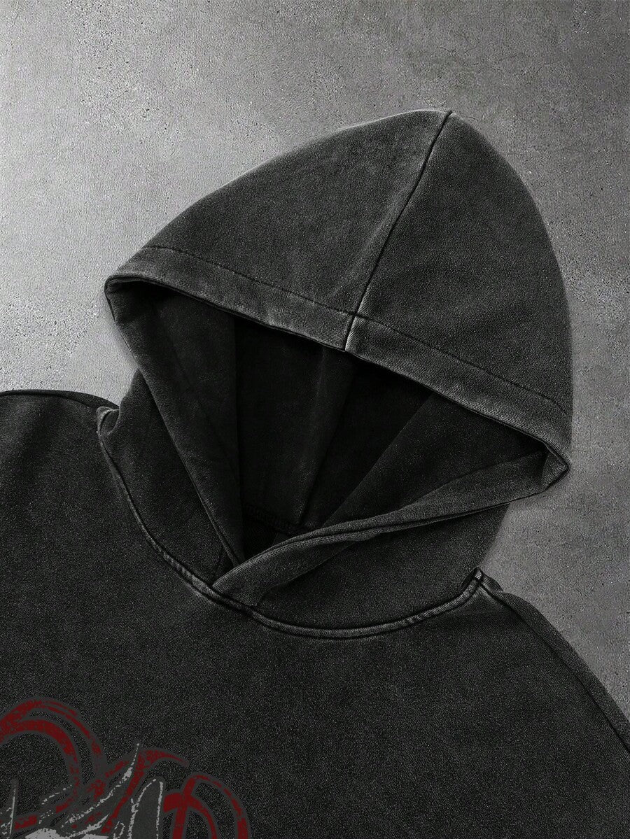 Men's Religious Slogan Graphic Hoodie