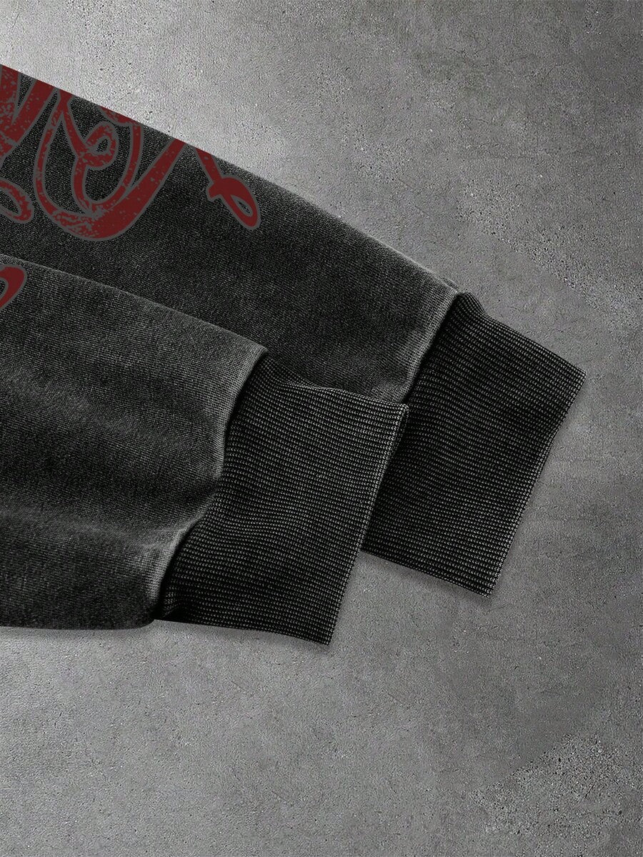 Men's Religious Slogan Graphic Hoodie