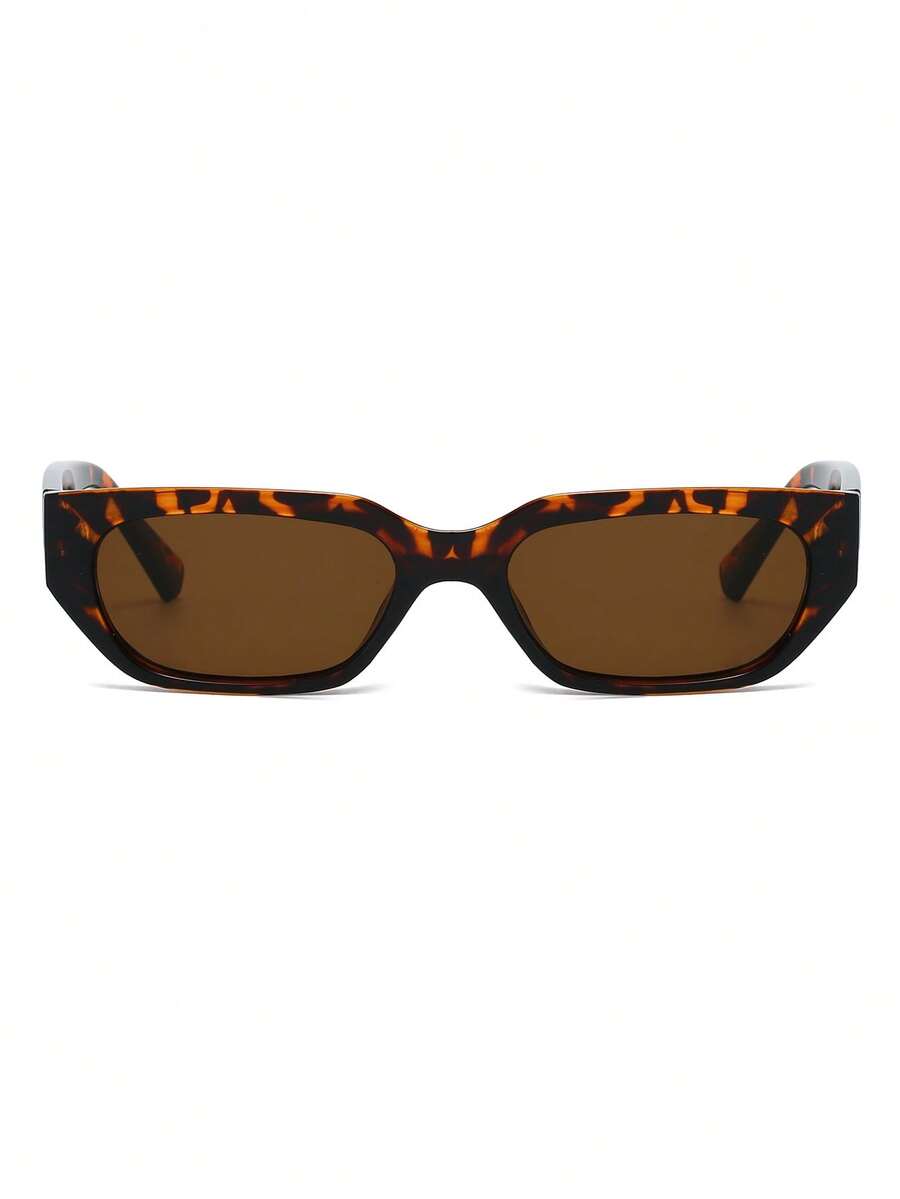 Men's Leopard Print Cat Eye Frame Vintage Glasses