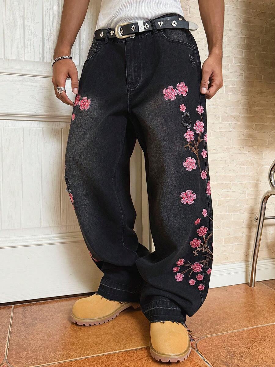 Side Pocket Wide Leg Denim Overalls