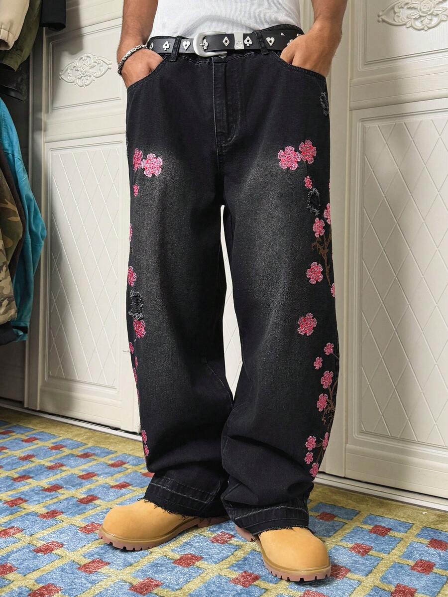 Side Pocket Wide Leg Denim Overalls