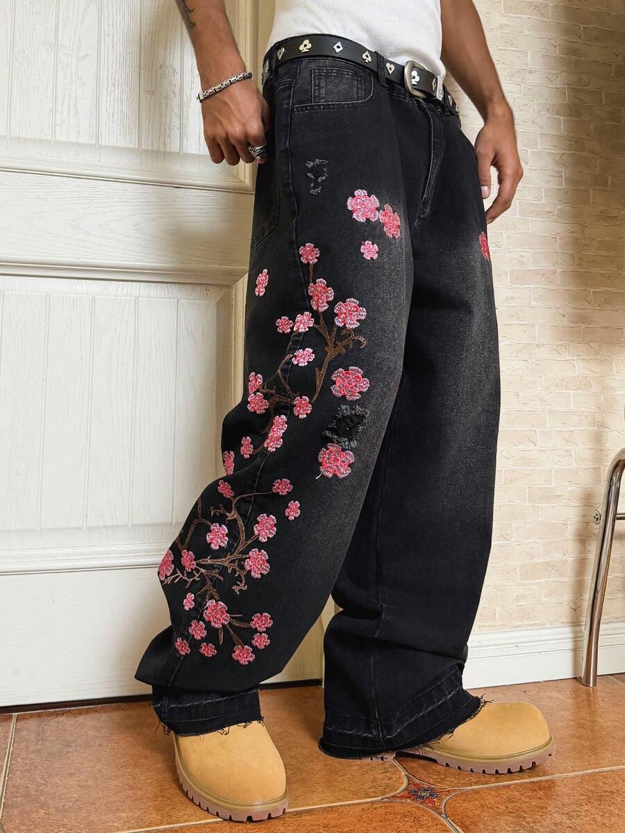 Side Pocket Wide Leg Denim Overalls