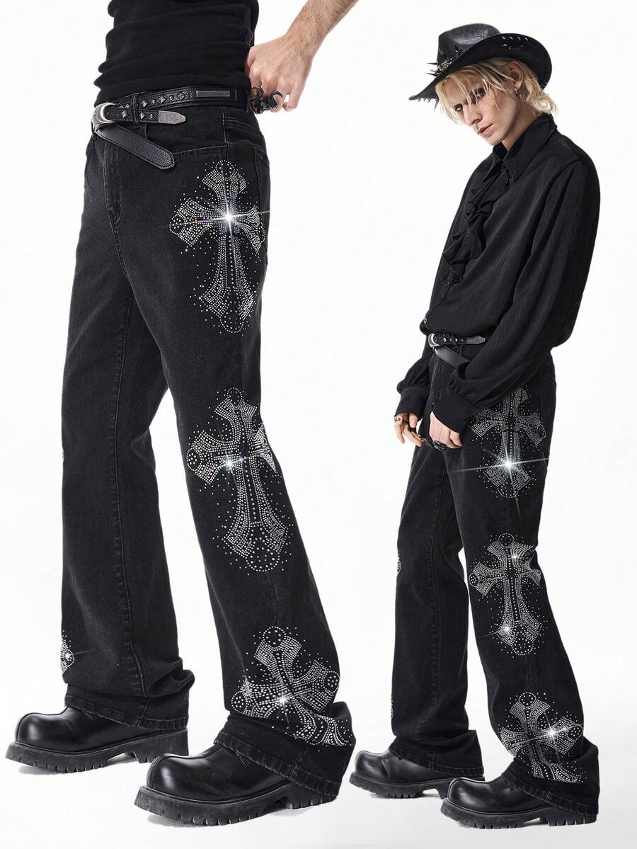 Contrast Color Pocket Denim Jeans