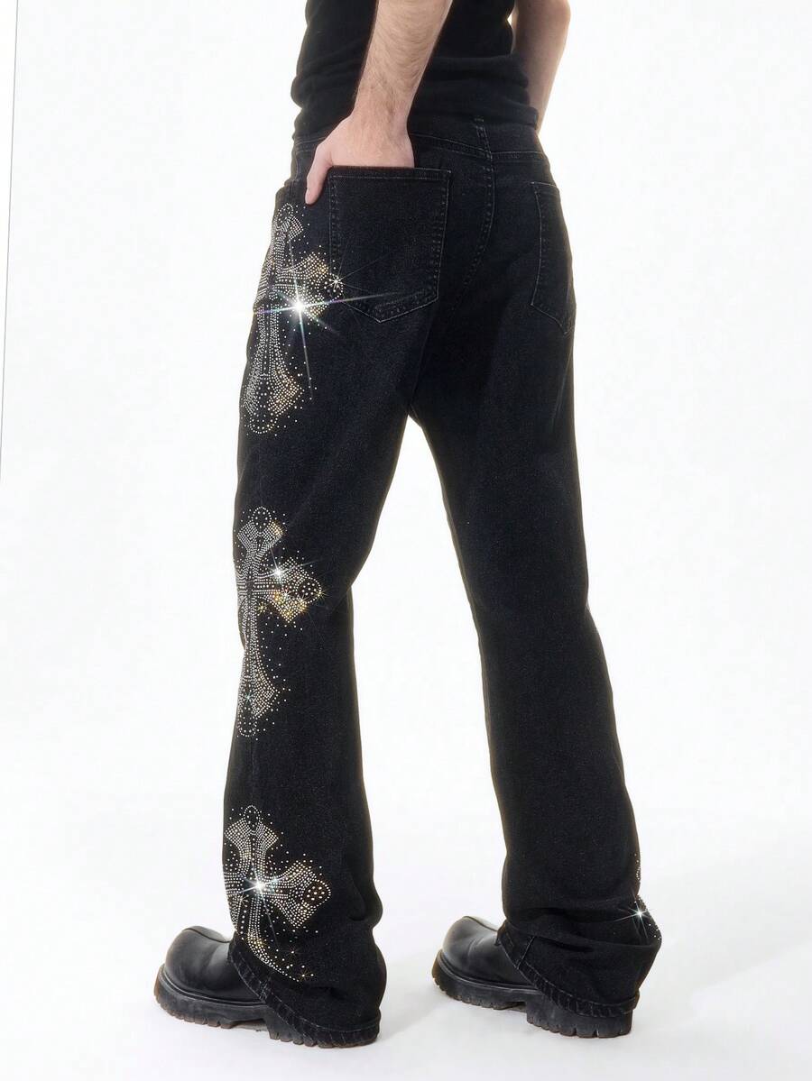 Contrast Color Pocket Denim Jeans