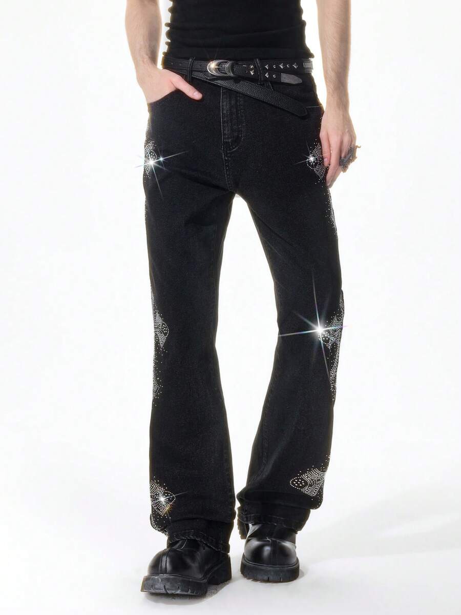 Contrast Color Pocket Denim Jeans