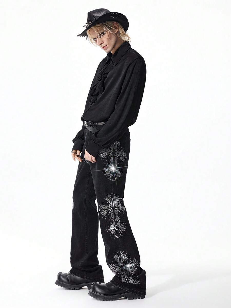 Contrast Color Pocket Denim Jeans