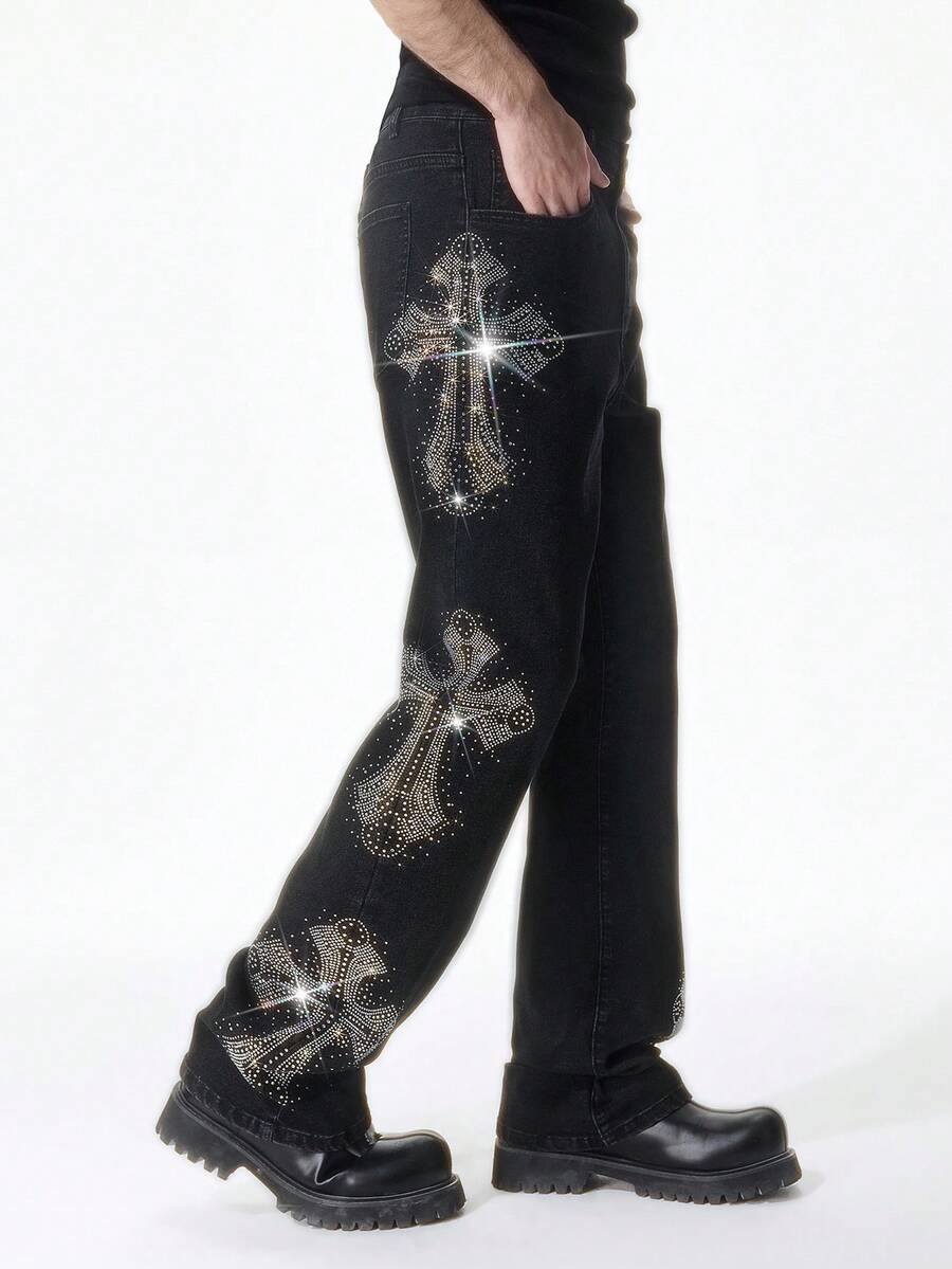 Contrast Color Pocket Denim Jeans