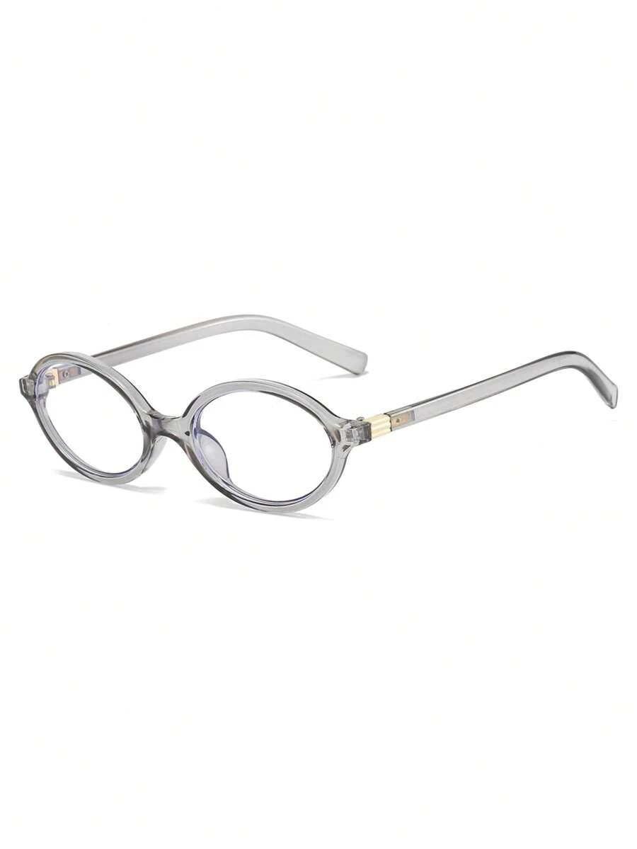 Women's Transparent Oval PC Clear Glasses