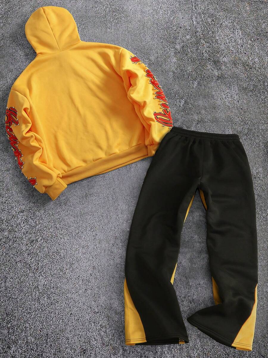 Eye Print Hoodie And Sweatpants Set