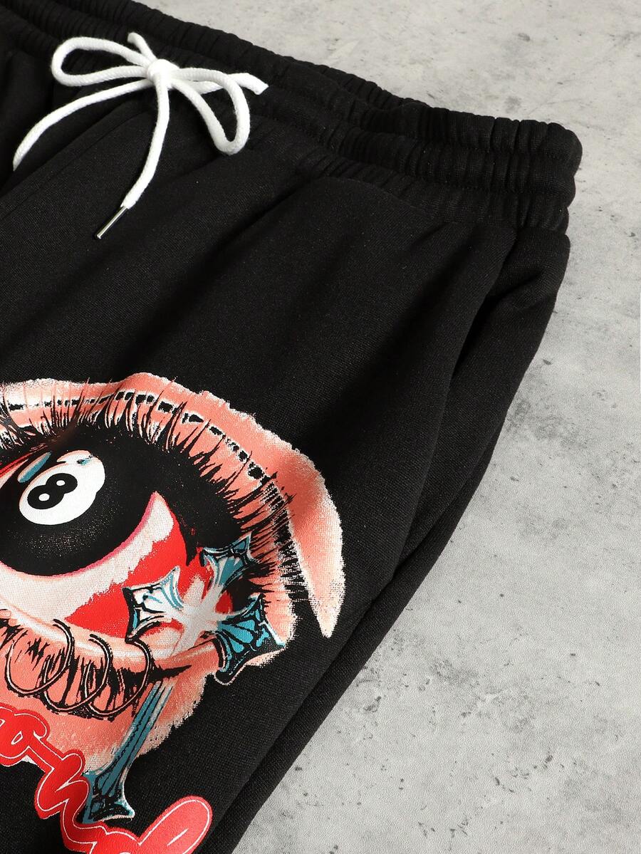 Eye Print Hoodie And Sweatpants Set