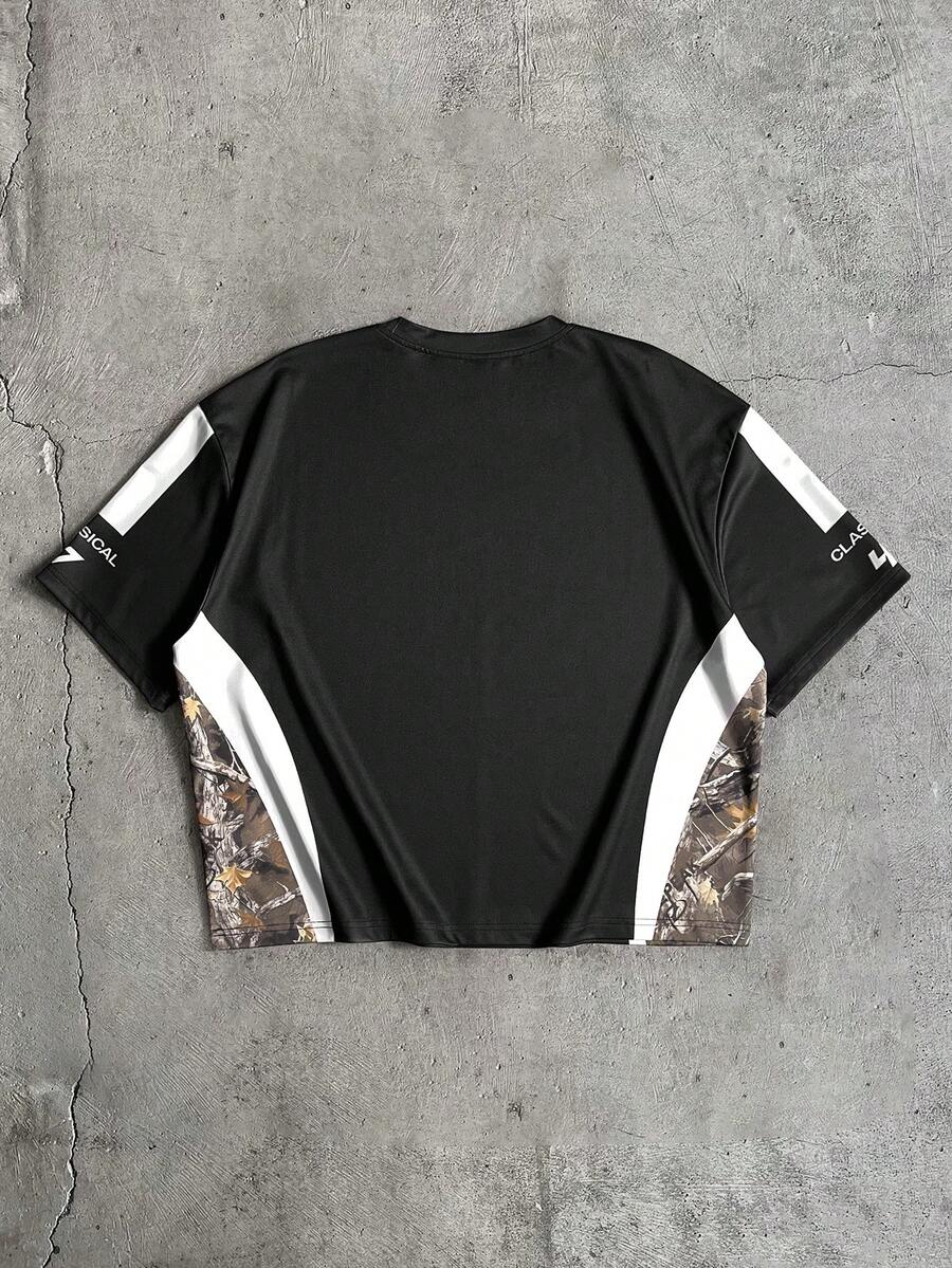 Leopard Patchwork T-Shirt And Pants Set