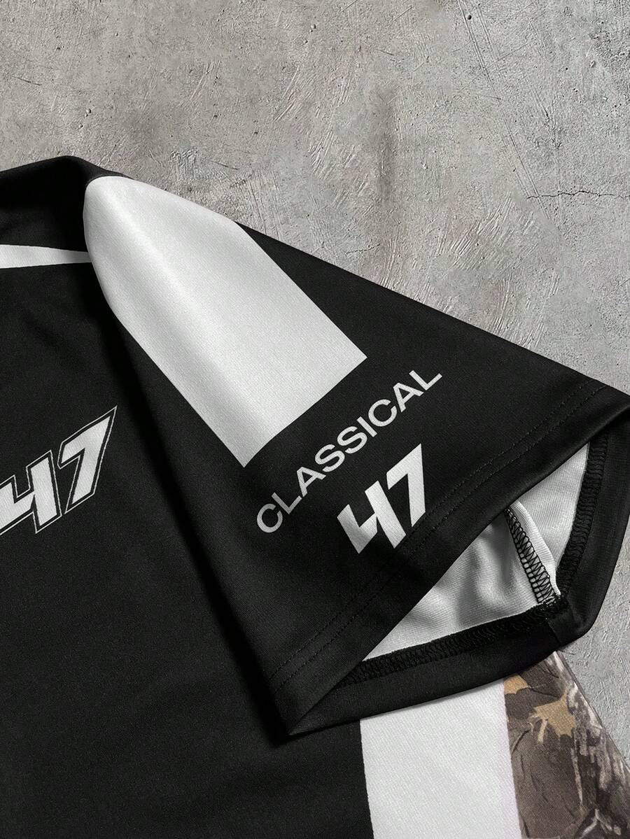 Leopard Patchwork T-Shirt And Pants Set