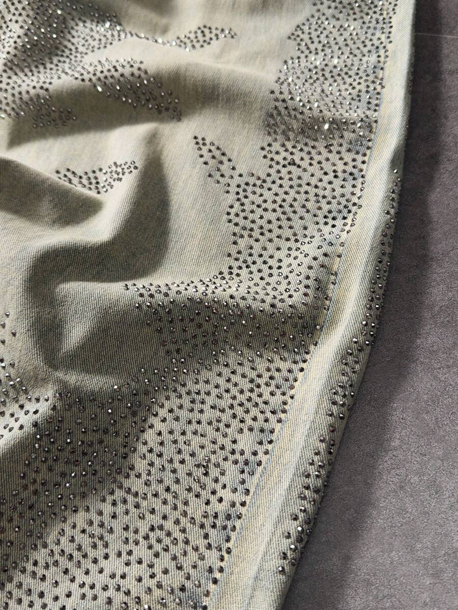 Floral Tiger Print Wide Leg Jeans