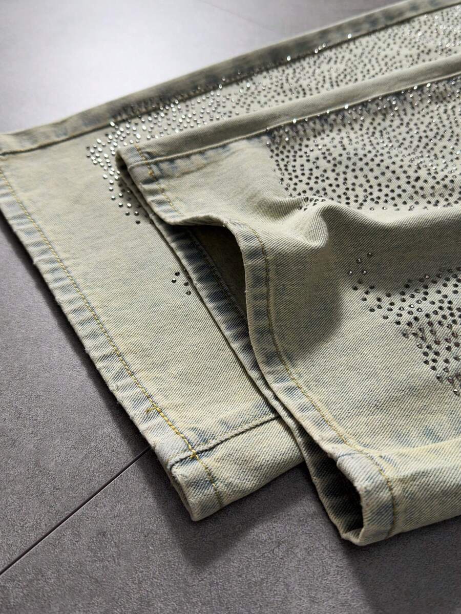 Floral Tiger Print Wide Leg Jeans