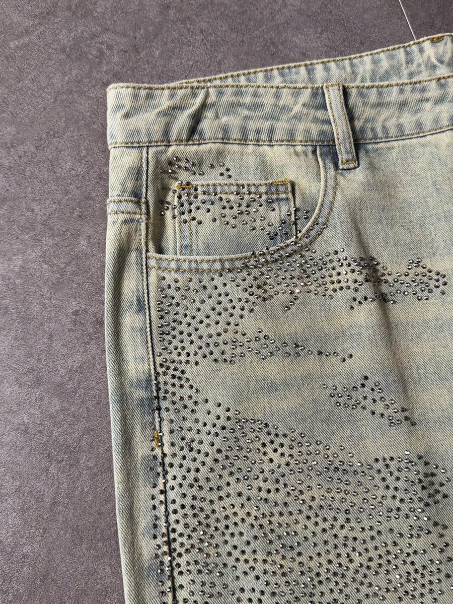 Floral Tiger Print Wide Leg Jeans