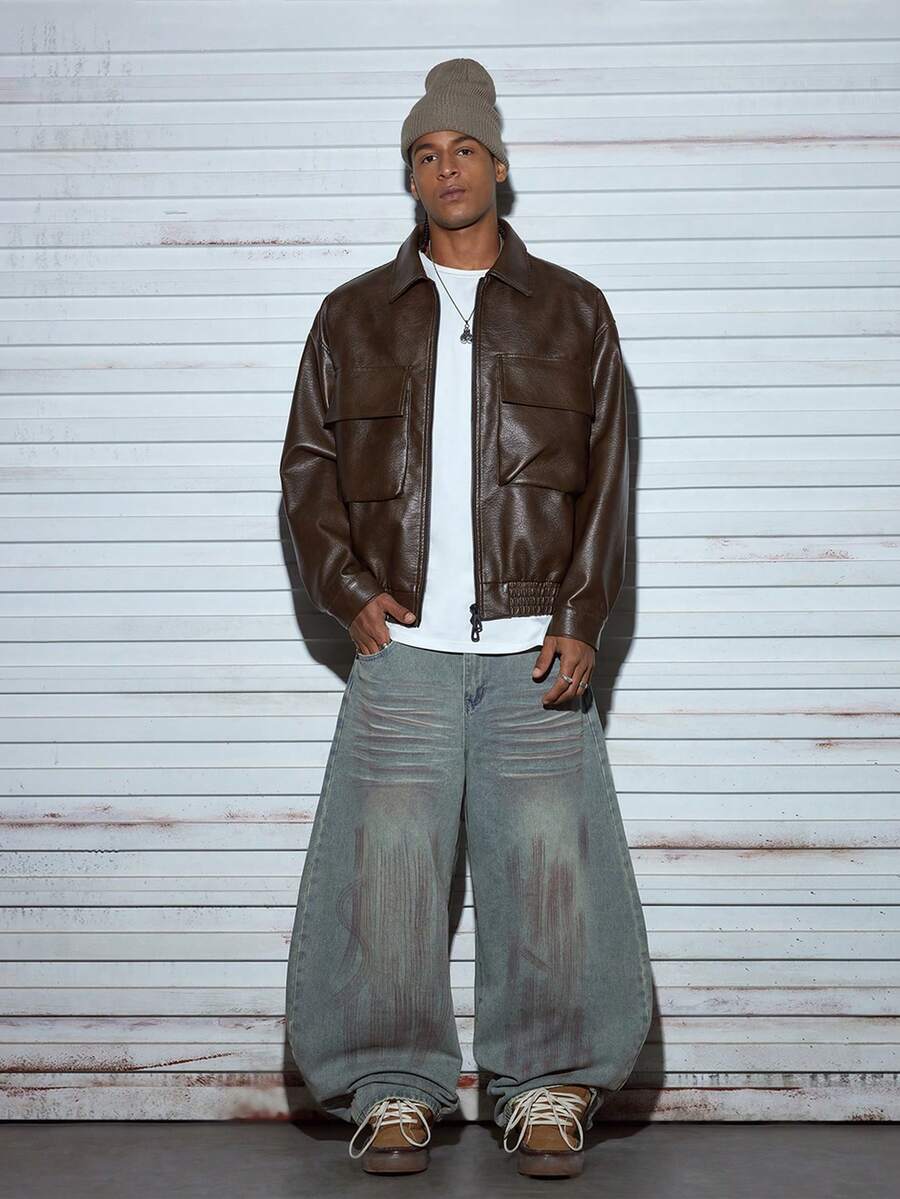 Men's Casual Leather Jacket