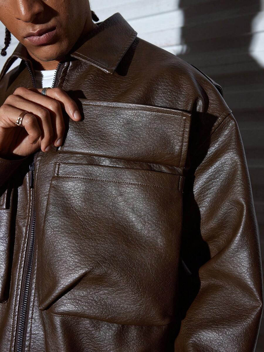 Men's Casual Leather Jacket