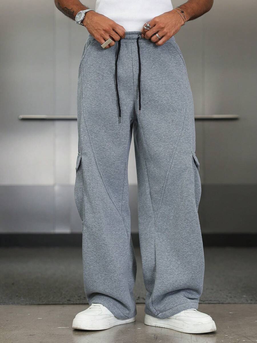 Men's Elastic Waist Strap-Divider Casual Sweatpants