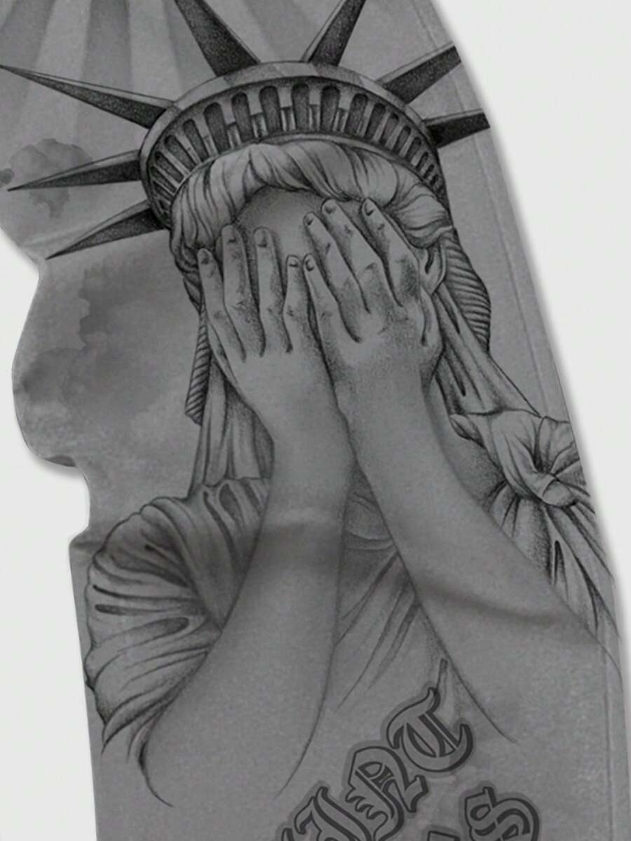 Men's Religious Character Wide-Leg Sweatpants