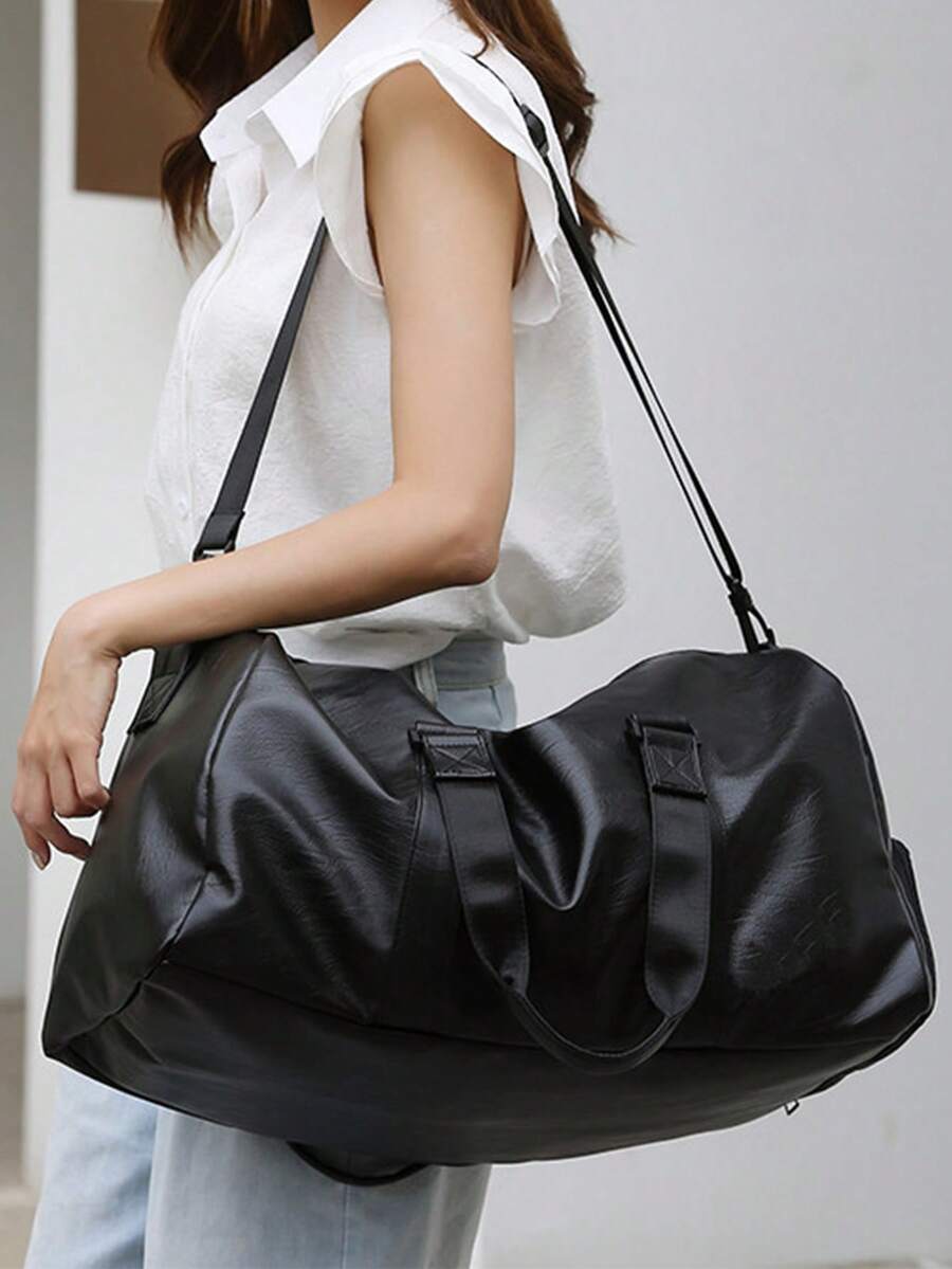 Large Capacity Retro PU Soft Leather Travel Bag