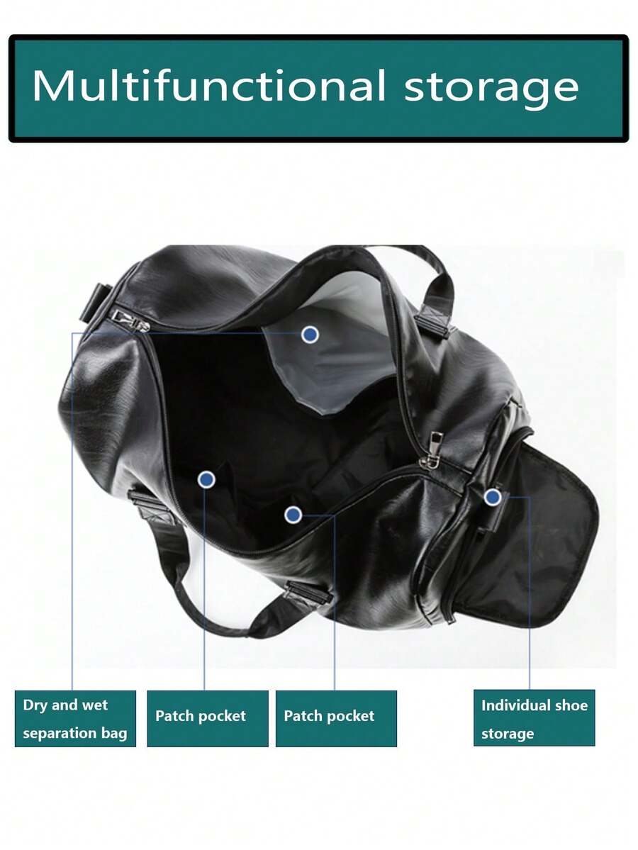 Large Capacity Retro PU Soft Leather Travel Bag