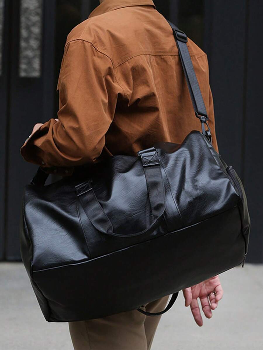 Large Capacity Retro PU Soft Leather Travel Bag