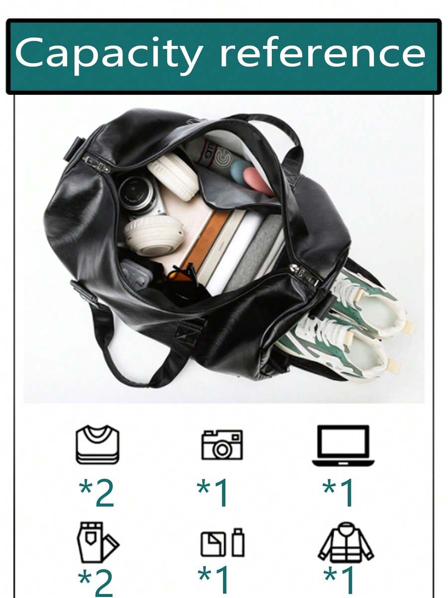 Large Capacity Retro PU Soft Leather Travel Bag