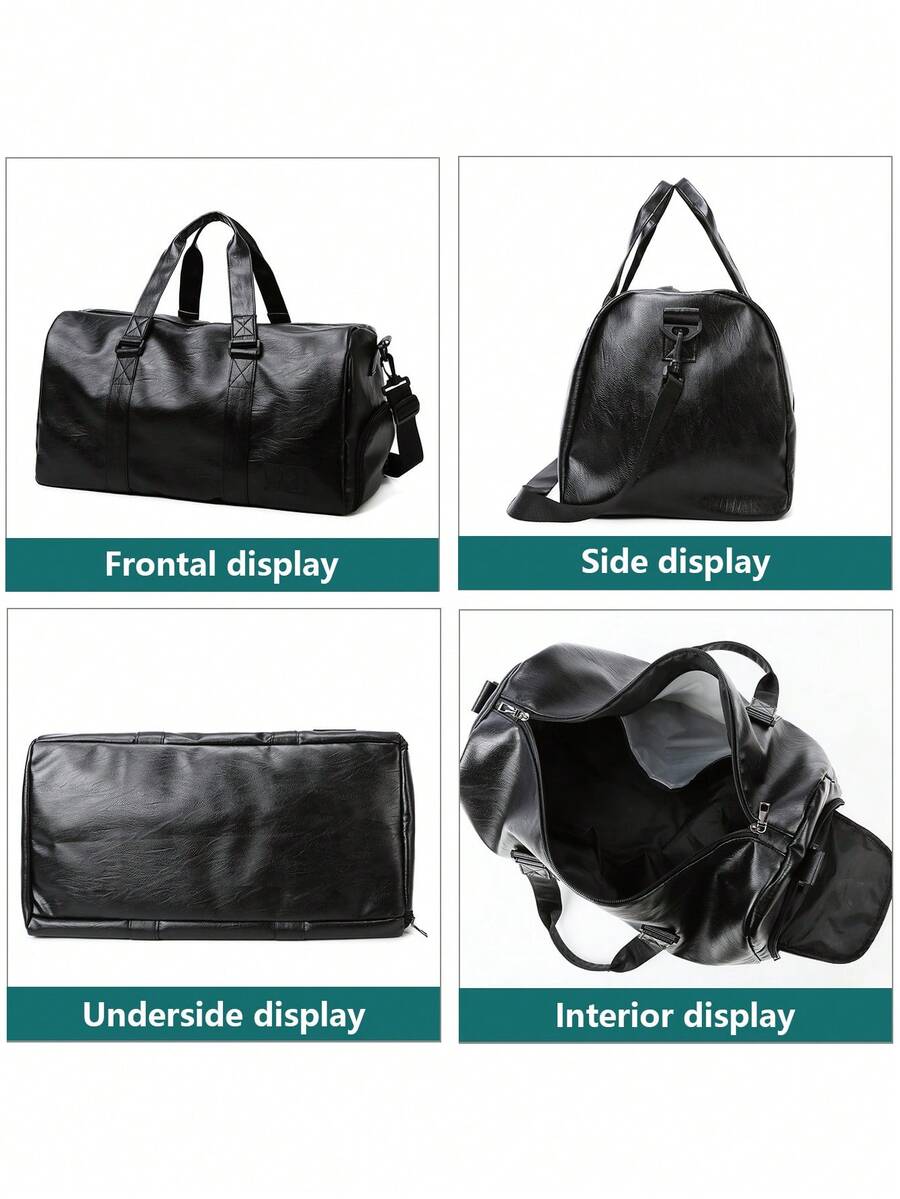 Large Capacity Retro PU Soft Leather Travel Bag