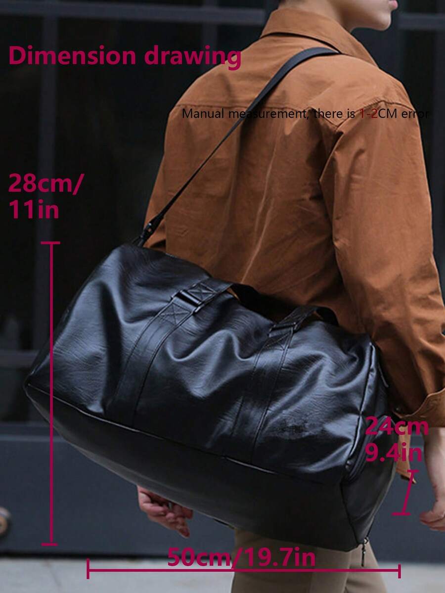 Large Capacity Retro PU Soft Leather Travel Bag