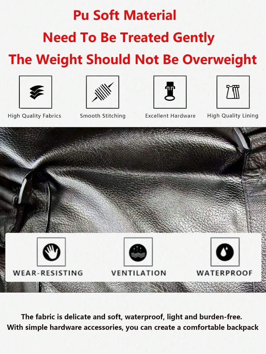 Large Capacity Retro PU Soft Leather Travel Bag