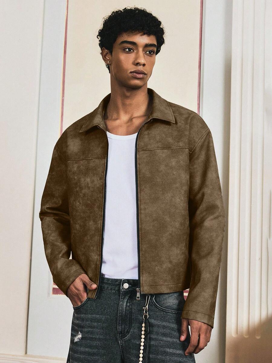 Men's Retro Style Long Sleeve Short Jacket