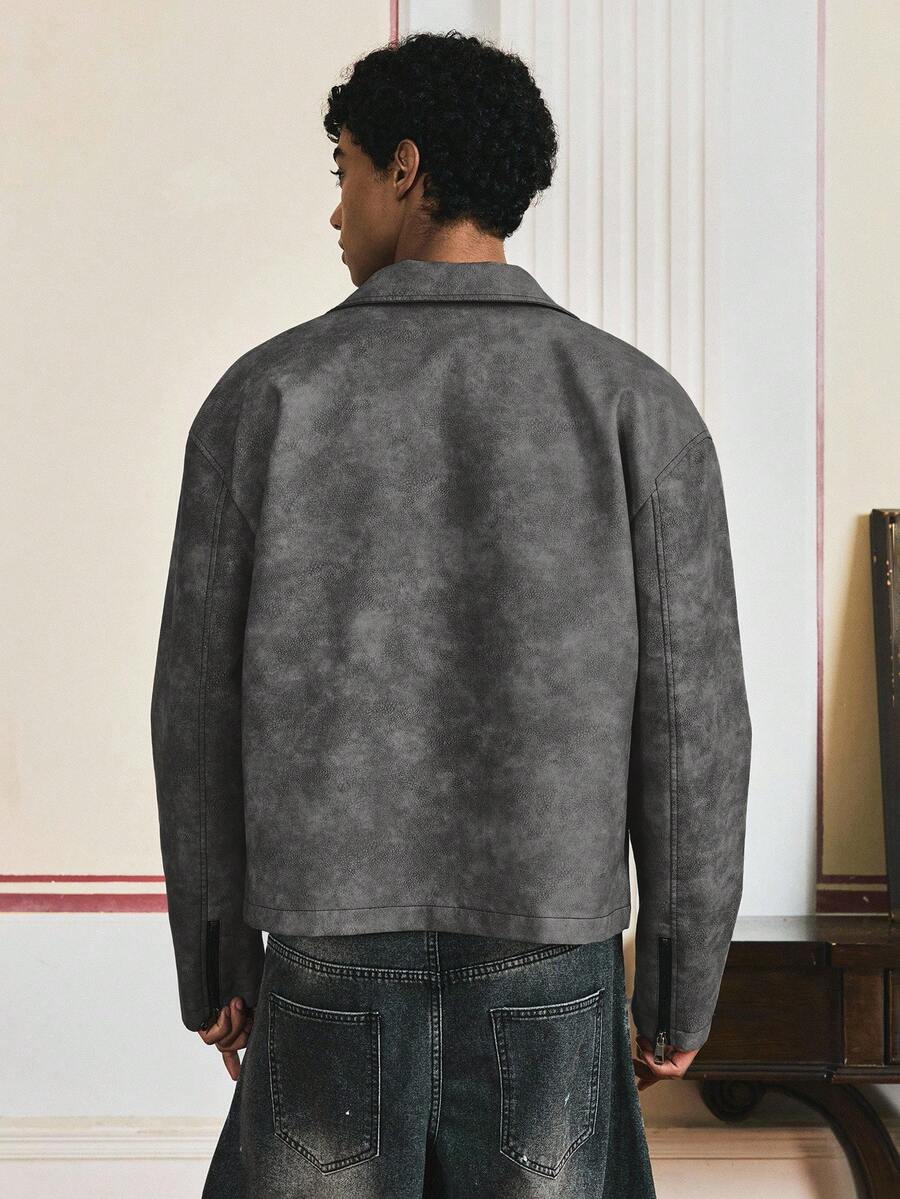 Men's Retro Style Long Sleeve Short Jacket