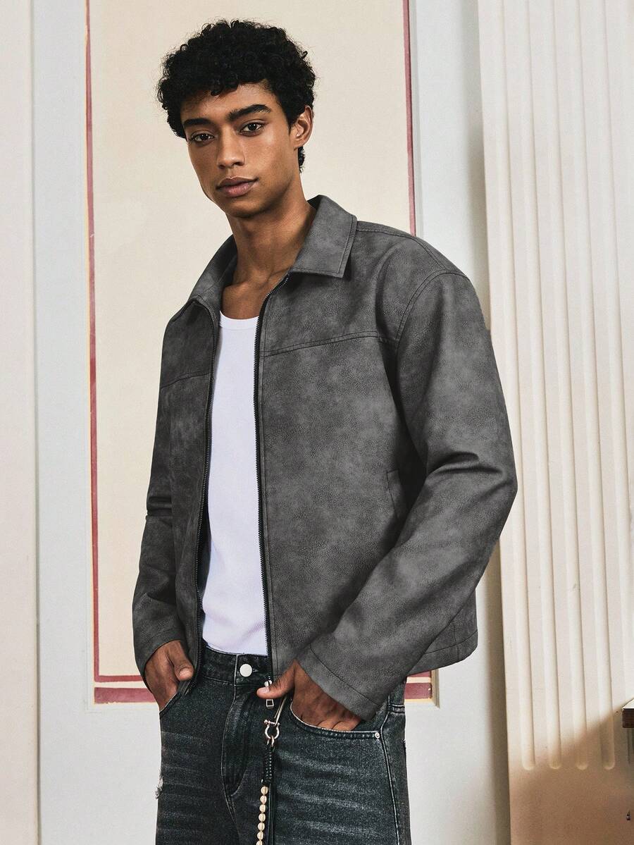 Men's Retro Style Long Sleeve Short Jacket