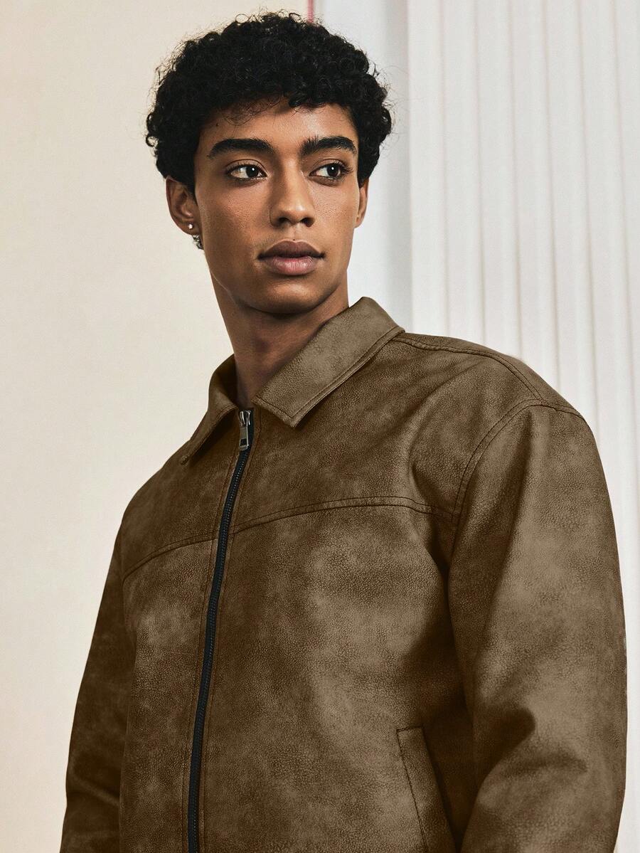 Men's Retro Style Long Sleeve Short Jacket