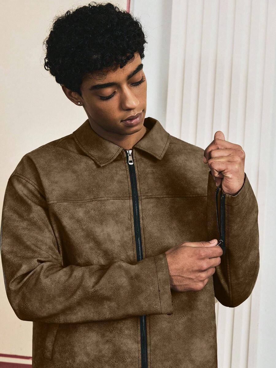 Men's Retro Style Long Sleeve Short Jacket