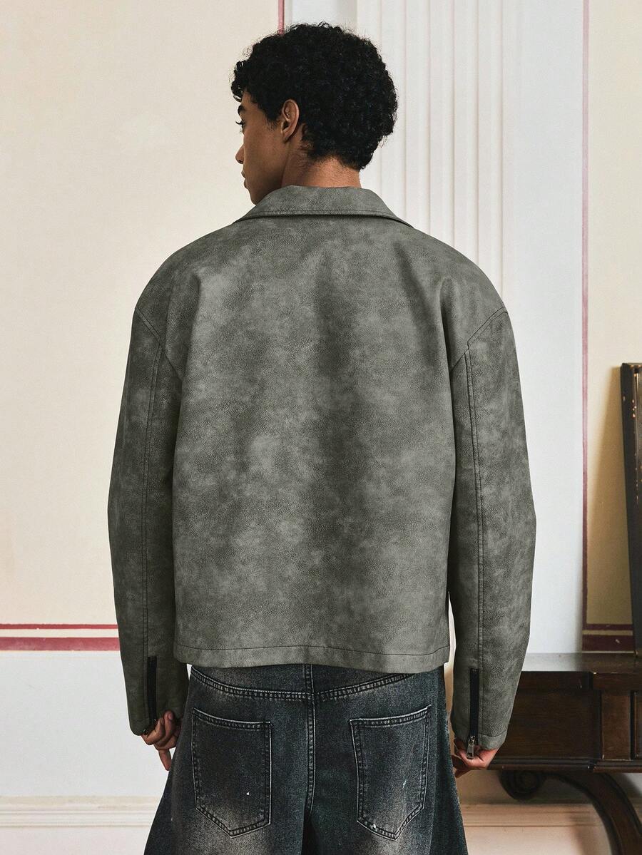 Men's Retro Style Long Sleeve Short Jacket