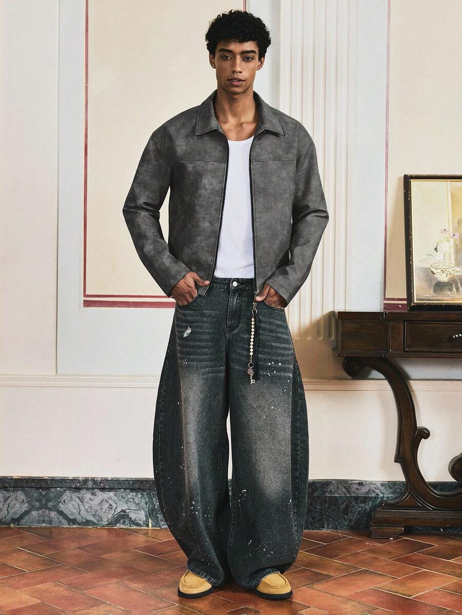 Men's Retro Style Long Sleeve Short Jacket