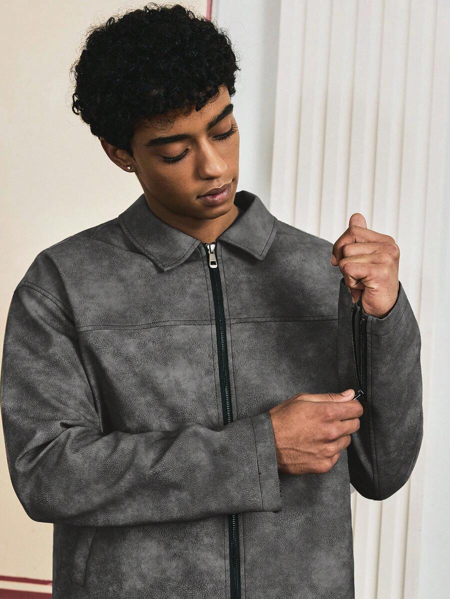 Men's Retro Style Long Sleeve Short Jacket