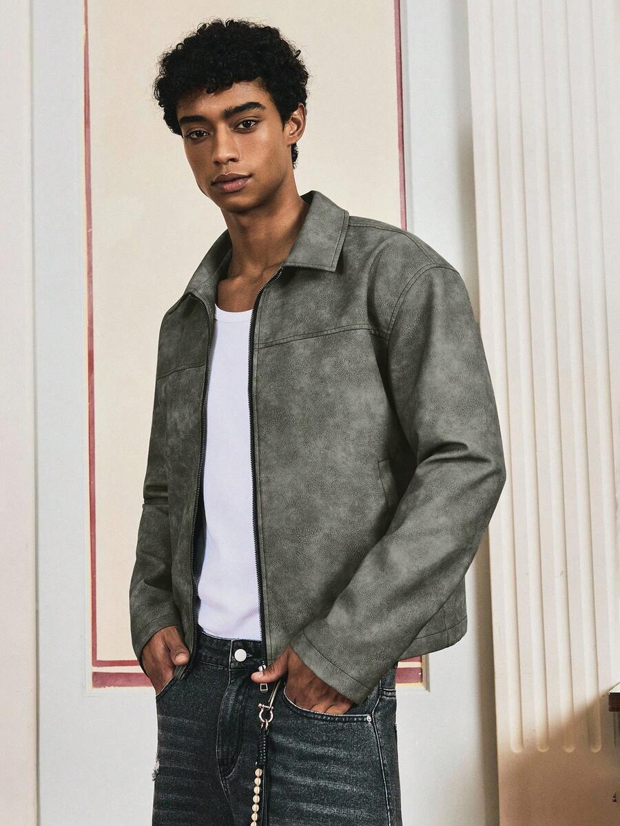 Men's Retro Style Long Sleeve Short Jacket