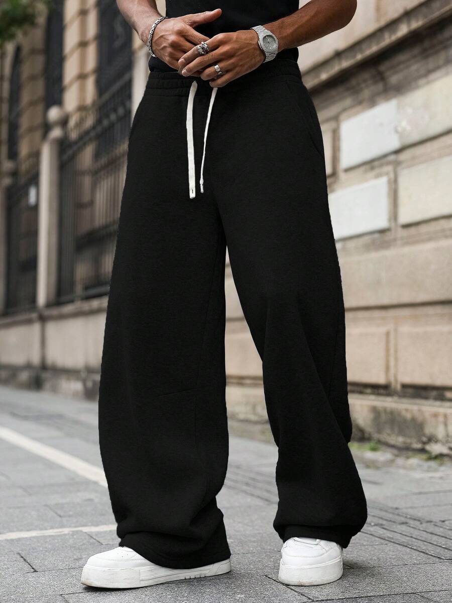 Men's Elastic Waist Strap-Divider Casual Sweatpants
