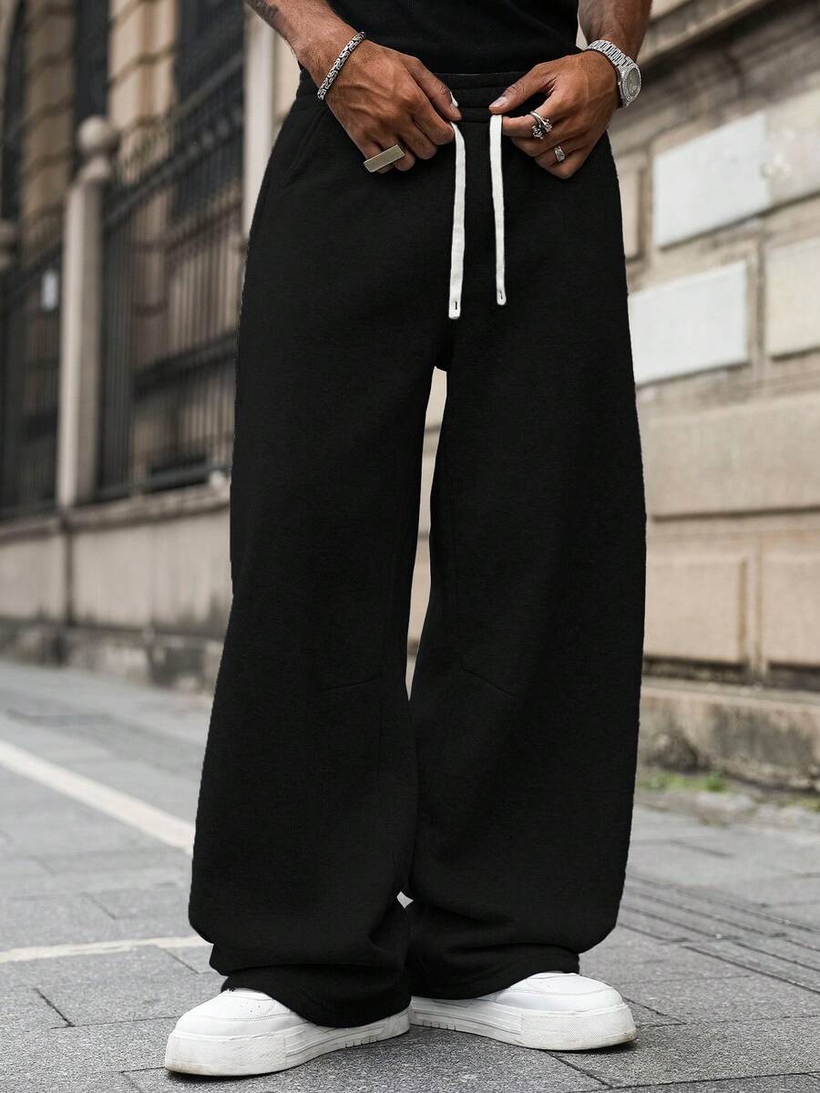 Men's Elastic Waist Strap-Divider Casual Sweatpants