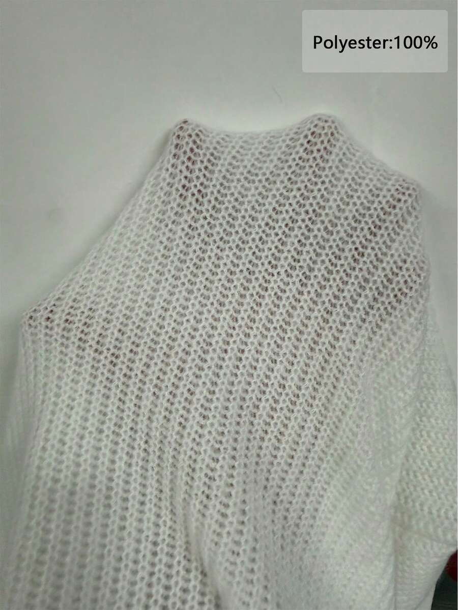 Men's Knit Drop Shoulder Crew Neck Pullover Sweater