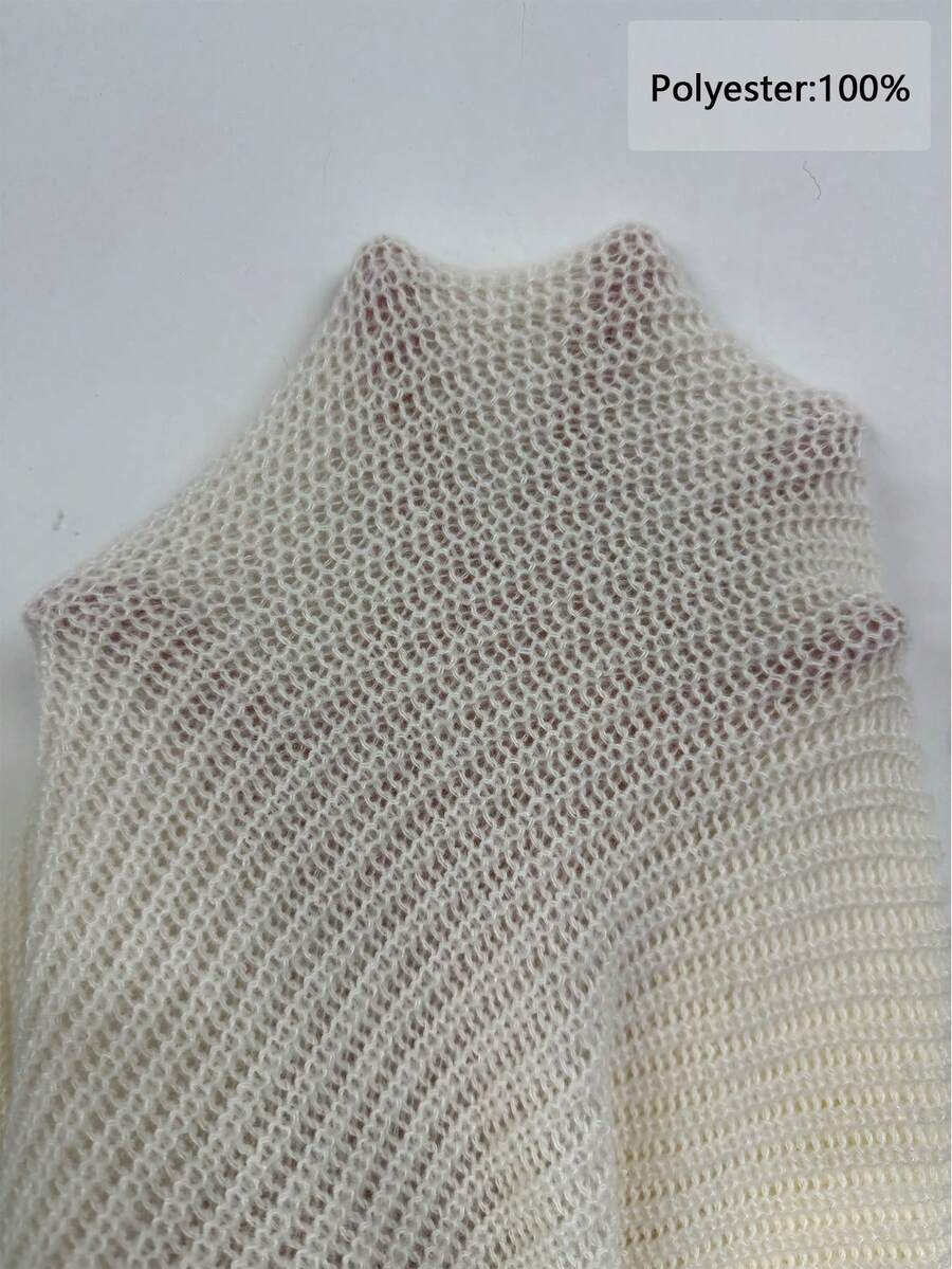 Men's Knit Drop Shoulder Crew Neck Pullover Sweater