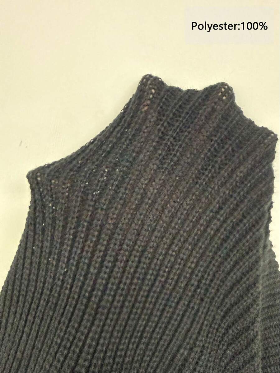 Men's Knit Drop Shoulder Crew Neck Pullover Sweater