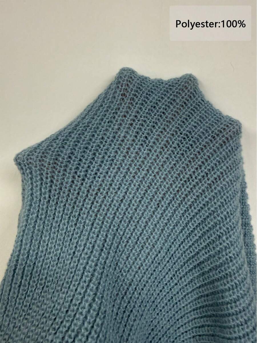 Men's Knit Drop Shoulder Crew Neck Pullover Sweater
