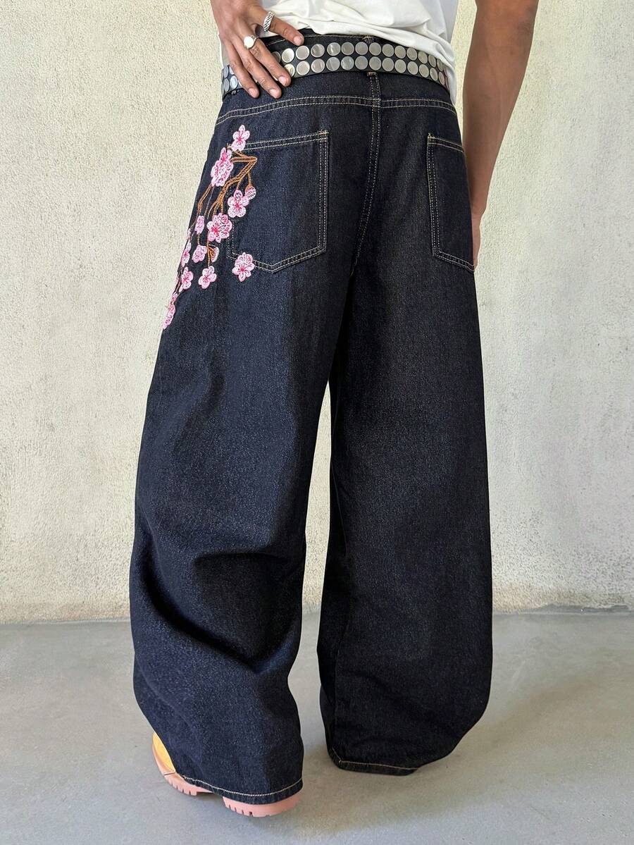 Side Pocket Wide Leg Denim Overalls